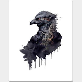In the smoke appeared a raven Posters and Art